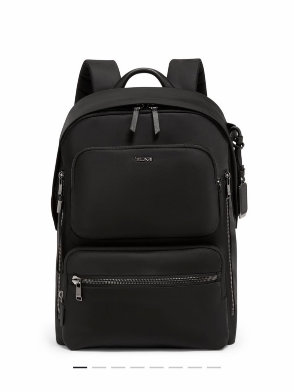 Tumi Voyageur Montana Black Nylon Backpack with gun metal Hardware